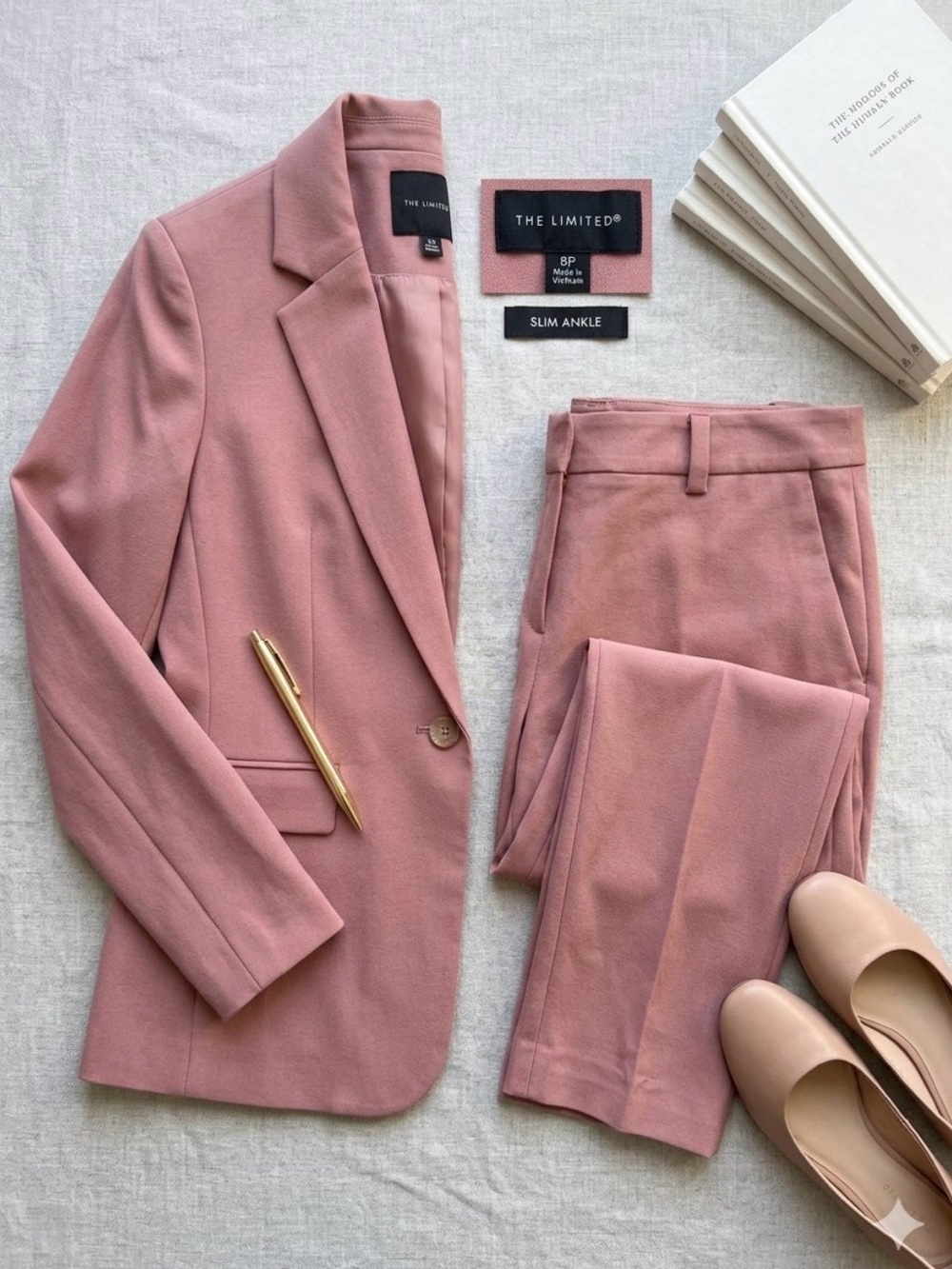 The Limited Rose Pink Women's Suit Pants 8P Blazer PS. Gorgeous.